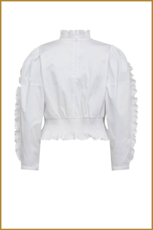 CO COUTURE-  SannaCC Ruffle Smock Blouse wit-COC250012 - Afbeelding 2