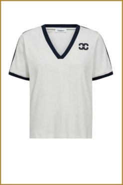 CO COUTURE TSHIRT EDGECC blauw V‑hals relaxed