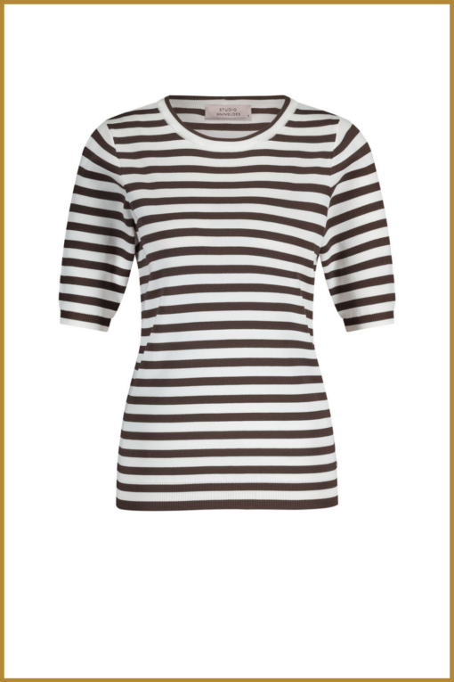 STUDIO ANNELOES-Luna ssl stripe bruin-STU250063 - Afbeelding 2