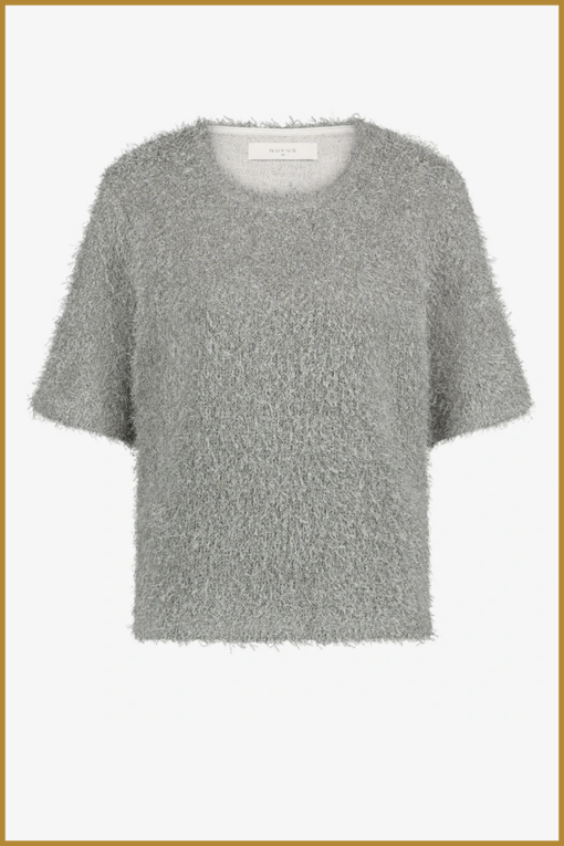 NUKUS - Octavia Top Lurex silver - NUK240015 - Afbeelding 2