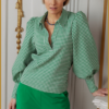 STUDIO ANNELOES-Femke check blouse-STU250018