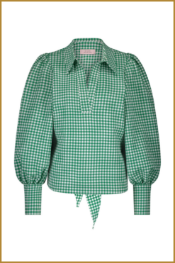 Alternative view of STUDIO ANNELOES-Femke check blouse-STU250018
