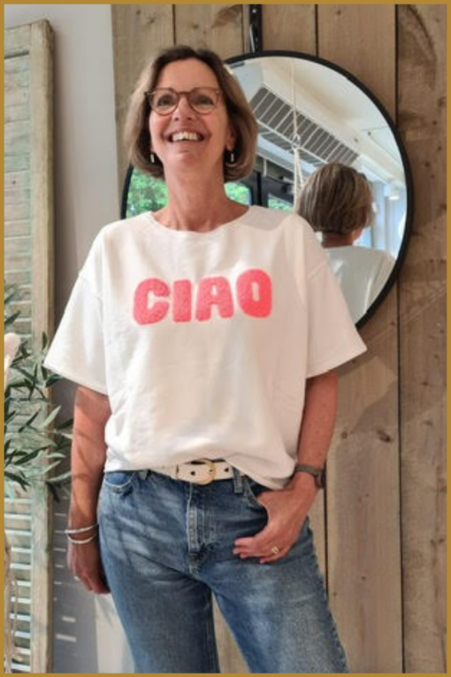 INUZ- Sweater Ciao offwhite-BEA250011