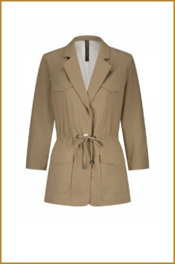 ZIP73-Blazer Drawstring Caramel -ZIP250001