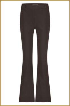 Alternative view of STUDIO ANNELOES- Flair bonded trousers espresso-STU250062