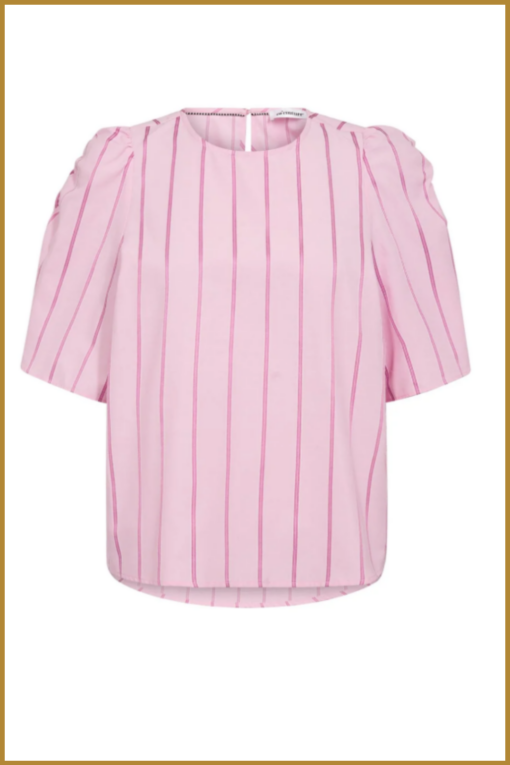 CO COUTURE-  RosalinaCC Stripe Shirt pale pink-COC250003 - Afbeelding 2