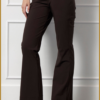 studio anneloes Flair bonded trousers espresso – wide fit travelbroek in espresso bruin