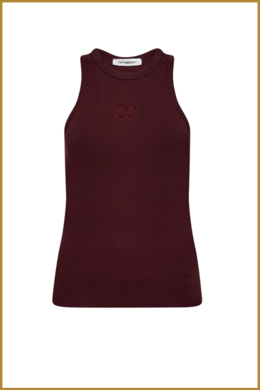 CO COUTURE   SaharaCC Embroidery Tank Top wine-COC250002 - Afbeelding 2