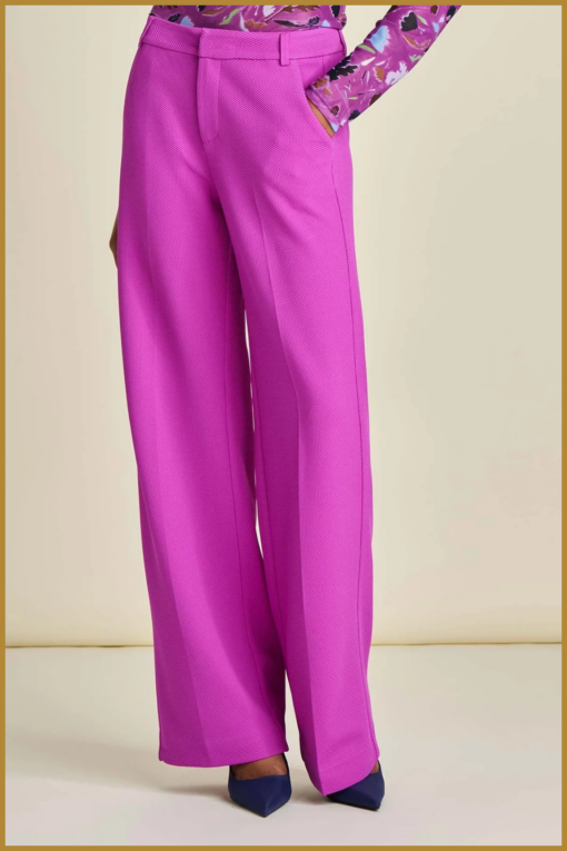 POM -  PANTS - Wide Leg Cactus Pink roze -POM240016