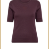 CO COUTURE- GrannyCC Embroidery SS Tee wine-COC250001