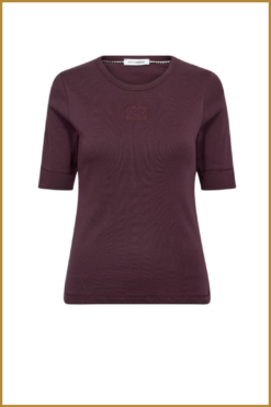 Alternative view of CO COUTURE-  GrannyCC Embroidery SS Tee wine-COC250001
