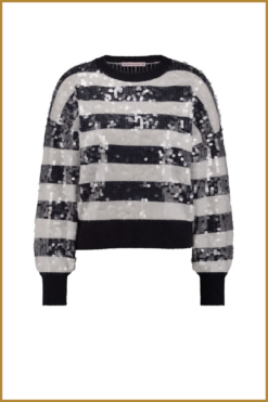 Alternative view of STUDIO ANNELOES-Lilly sequins pullover blauw-STU240335
