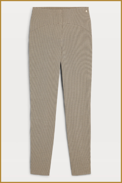 JOSH V mieke-mocha brown check-JOV240030 - Afbeelding 2