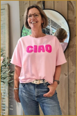INUZ- sweater Ciao roze-BEA250010