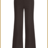 studio anneloes Lexie bonded trousers espresso – wide fit bonded travelstof broek in espresso bruin