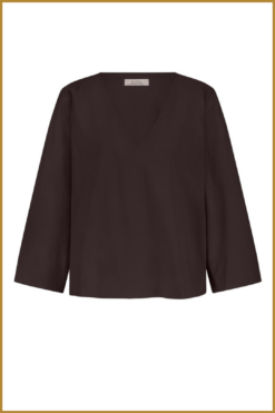 Alternative view of STUDIO ANNELOES-Cilou top espresso-STU250059