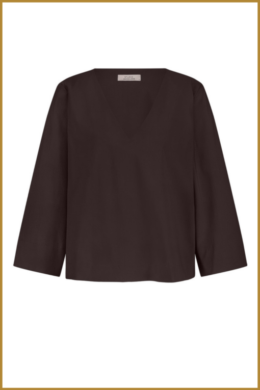 STUDIO ANNELOES-Cilou top espresso-STU250059 - Afbeelding 2