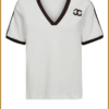 CO COUTURE-EdgeCC Stripe V-Tee wine-COC250013