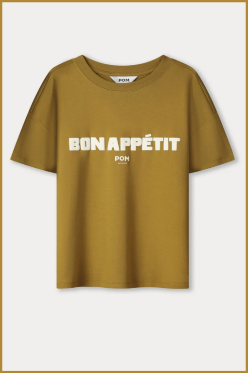 POM- TSHIRT - Bon Appétit bruin-POM250076 - Afbeelding 2