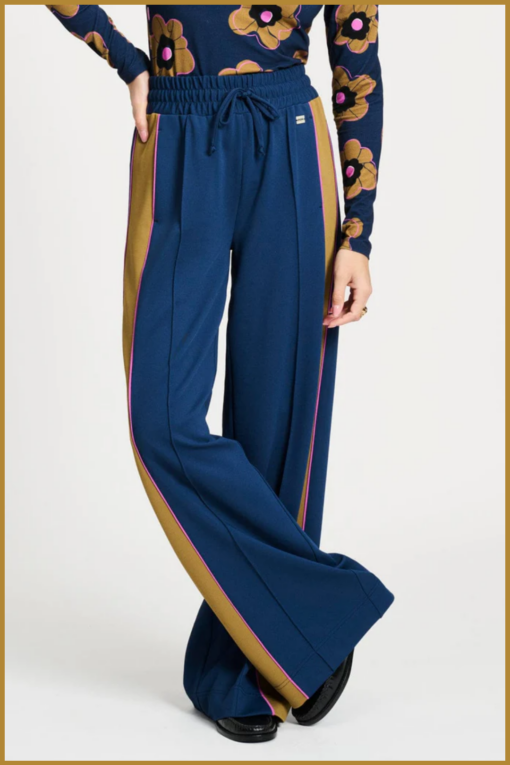 POM- PANTS - Colourblock Nightfall Blue-POM25080