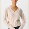 OBJECT- OBJLUNA L/S RE V-NECK KNIT DIV sand-OBJ250044