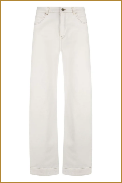 Nukus-Abby pants denim embroidery-NUK250119 - Afbeelding 2