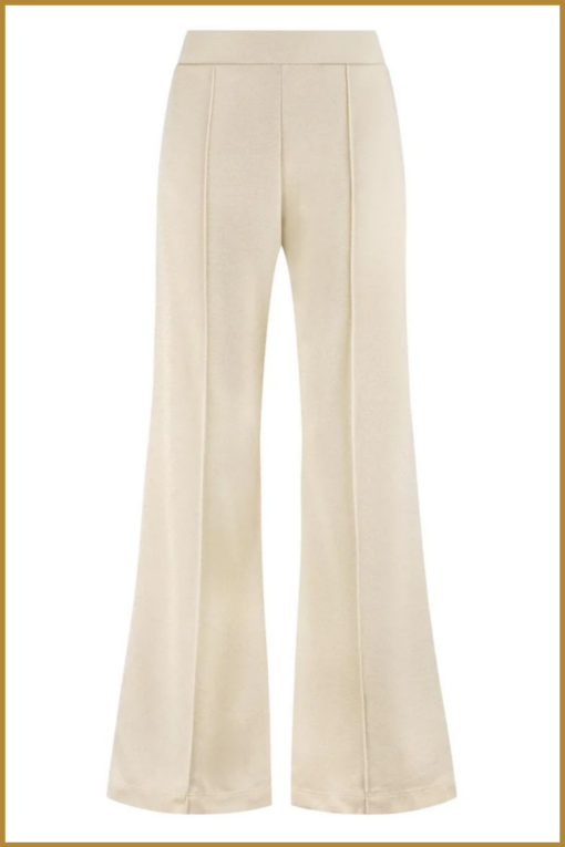 Nukus-Hella pants lurex sand-NUK250118 - Afbeelding 2