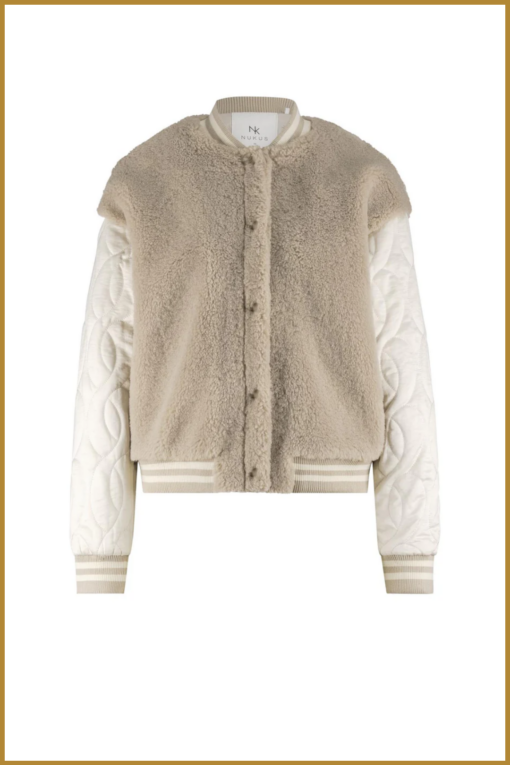 Nukus-Bianca jacket sand off white-NUK250152 - Afbeelding 2