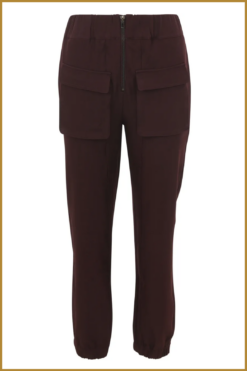 CO COUTURE-  LunaCC Pocket LL Pant wine-COC250016