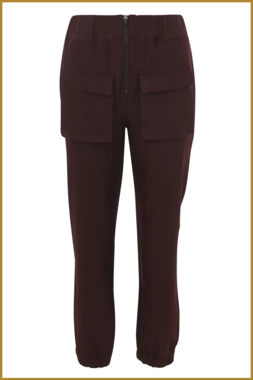 CO COUTURE-  LunaCC Pocket LL Pant wine-COC250016