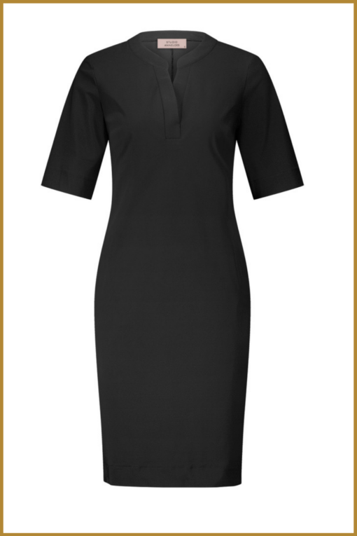 STUDIO ANNELOES- Simpliicity dress zwart-STU250078 - Afbeelding 2