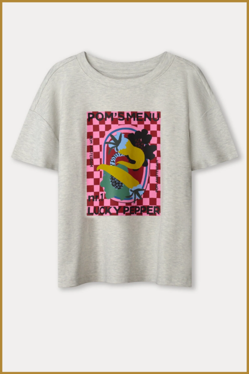 POM-  TSHIRT - Pom's Menu SP9272 grey-POM250084