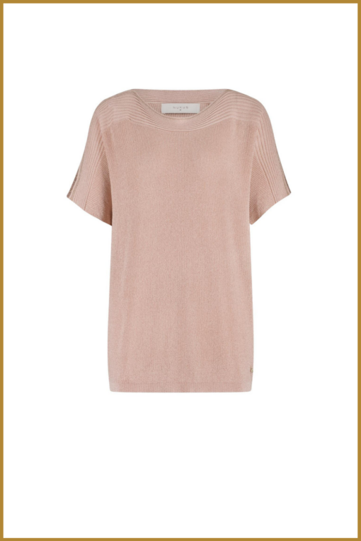 Nukus-Merla top lurex Dusty pink-NUK250107 - Afbeelding 2