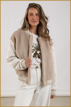 Nukus-Bianca jacket sand off white-NUK250152