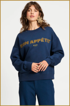 POM-  SWEATER - Bon Appétit blue-POM250081