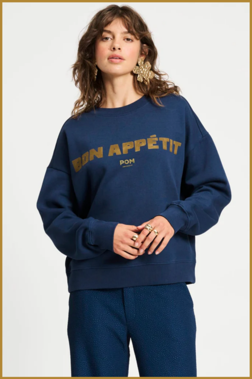 POM-  SWEATER - Bon Appétit blue-POM250081