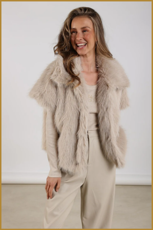 Nukus-Loua gilet sand-NUK250117