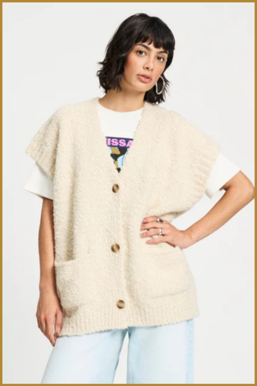 POM  CARDIGAN - Le Blanc  SP9266 wit-POM250083