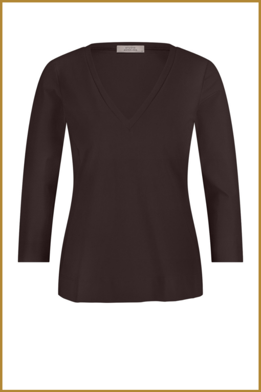 STUDIO ANNELOES- Emma top espresso -STU250061 - Afbeelding 2