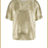 Nukus-irene top shiny gold-NUK250104