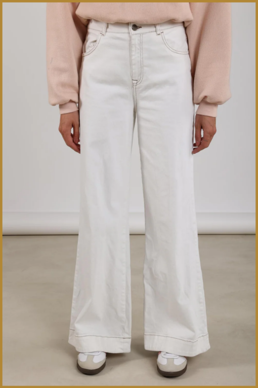 Nukus-Abby pants denim embroidery-NUK250119