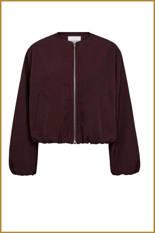 CO COUTURE-LunaCC Balloon Zip Jacket wine-COC250014 - Afbeelding 2