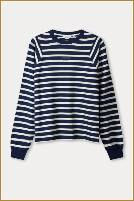 POM- TOP - Striped Blue White-POM250078 - Afbeelding 2