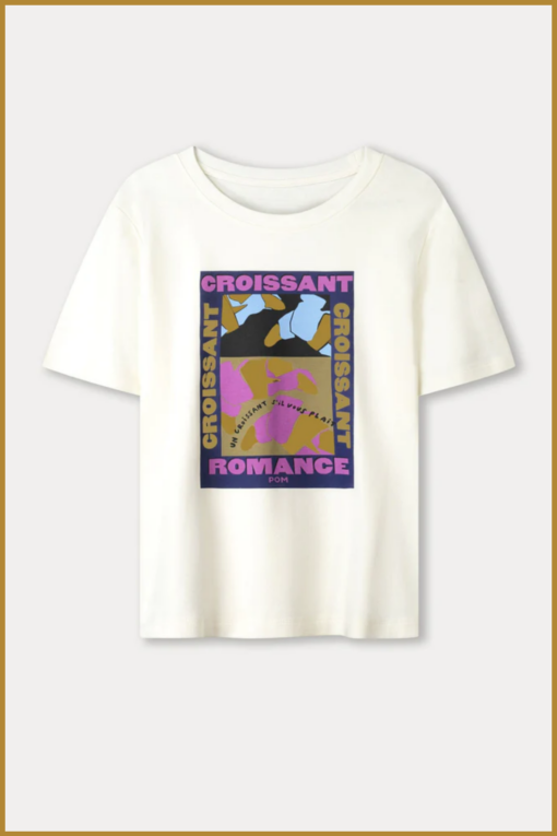 POM -TSHIRT - Croissant Romance wit-POM250077 - Afbeelding 2