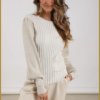 Nukus-Mulberry pullover lurex off white-NUK250114