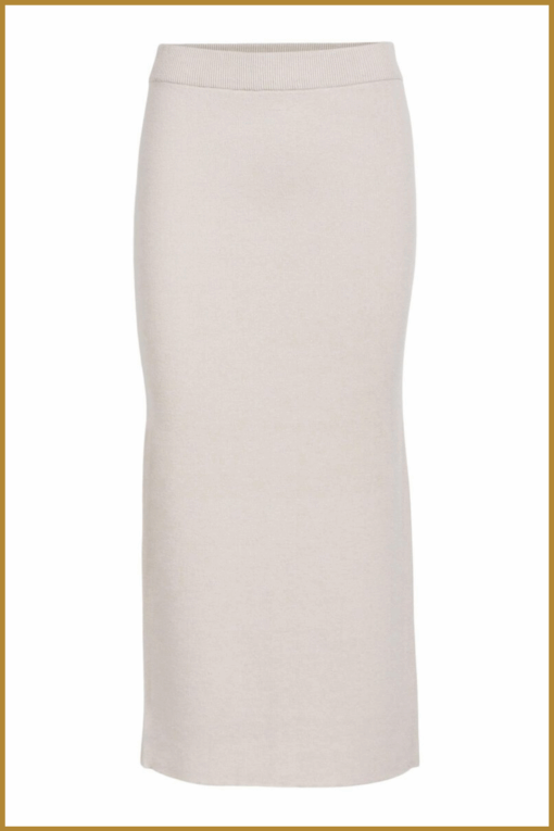 OBJECT- OBJREYNARD HW KNIT SKIRT silver gray-OBJ250050 - Afbeelding 2