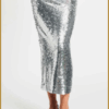 POM Amsterdam rokje Sequins silver – zilveren pailletten damesrok