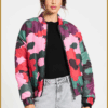 POM Amsterdam Coat Abstract Flower Multi – damesjas met kleurrijke bloemenprint