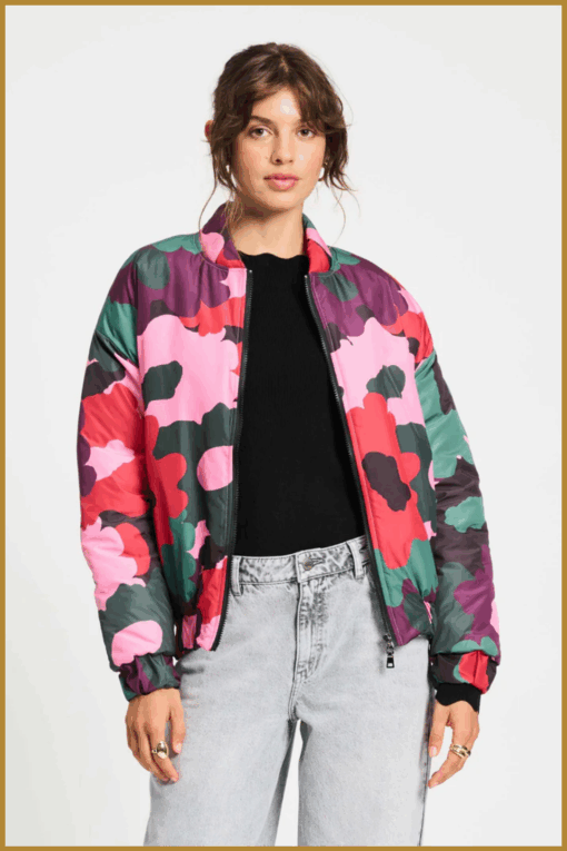 POM- COAT - Abstract Flower (SP9329 multi-POM25099
