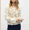 Object Pullover gehaakt trui Cloud Dancer